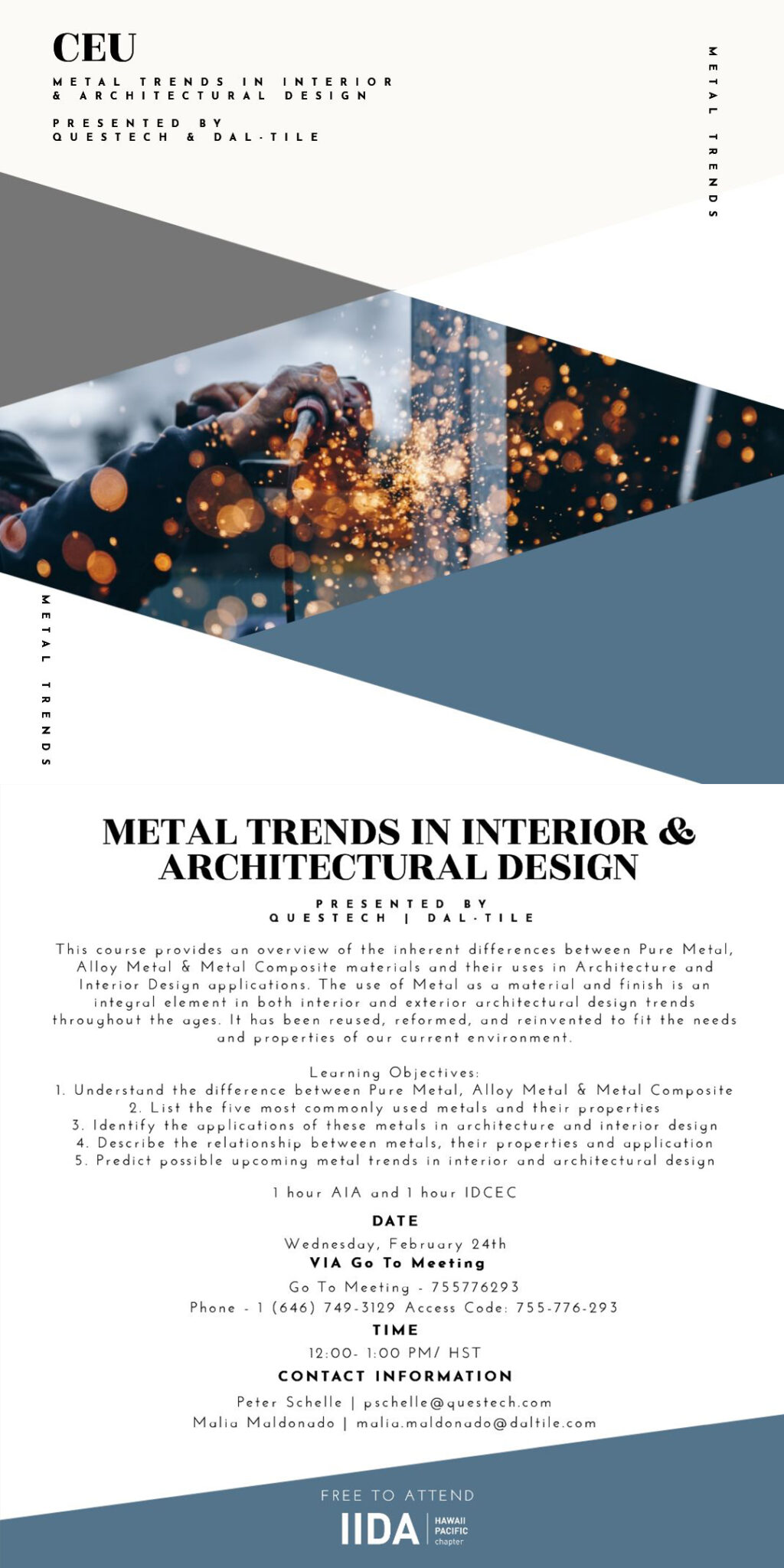 Metal Trends in Interior & Architectural Design CEU – IIDA Hawaii ...