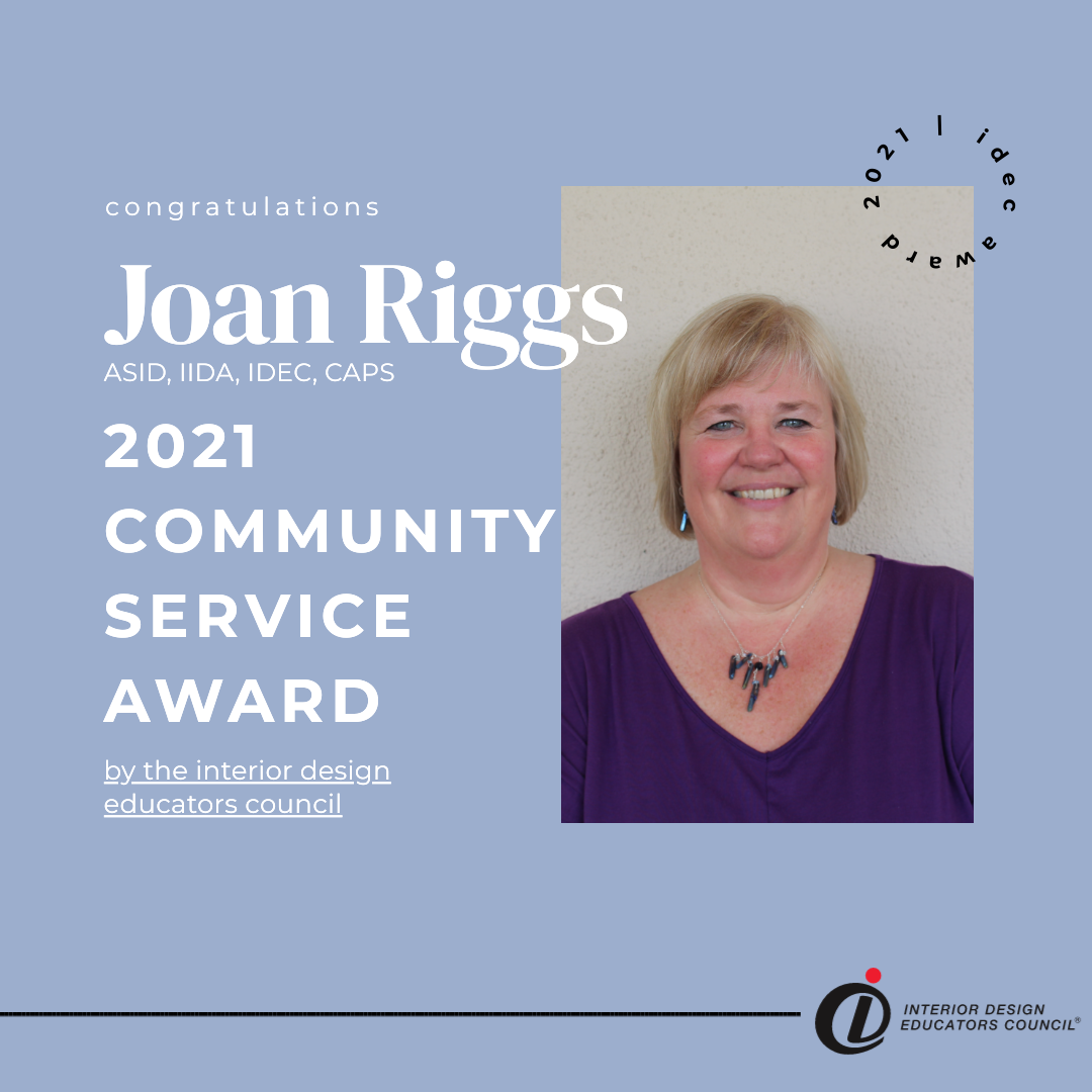 Congratulations, Joan Riggs!- 2021 IDEC Community Service Award Recipient
